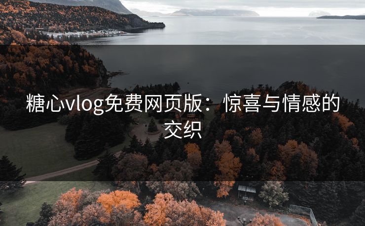 糖心vlog免费网页版：惊喜与情感的交织