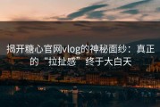 揭开糖心官网vlog的神秘面纱：真正的“拉扯感”终于大白天
