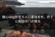 糖心vlog新官方入口重磅发布，终于让那些冷门点曝光