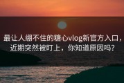 最让人绷不住的糖心vlog新官方入口，近期突然被盯上，你知道原因吗？