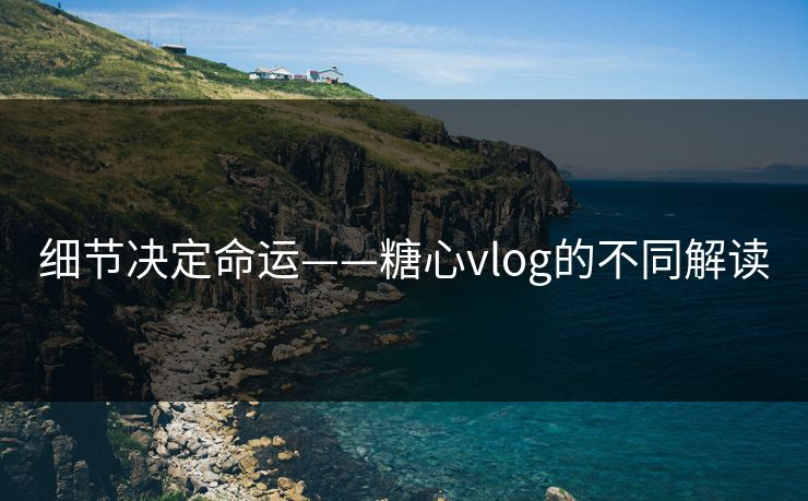 细节决定命运——糖心vlog的不同解读